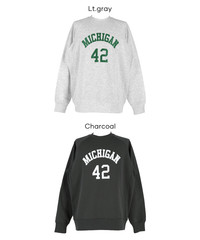 男裝磨毛英字logo長袖衛衣