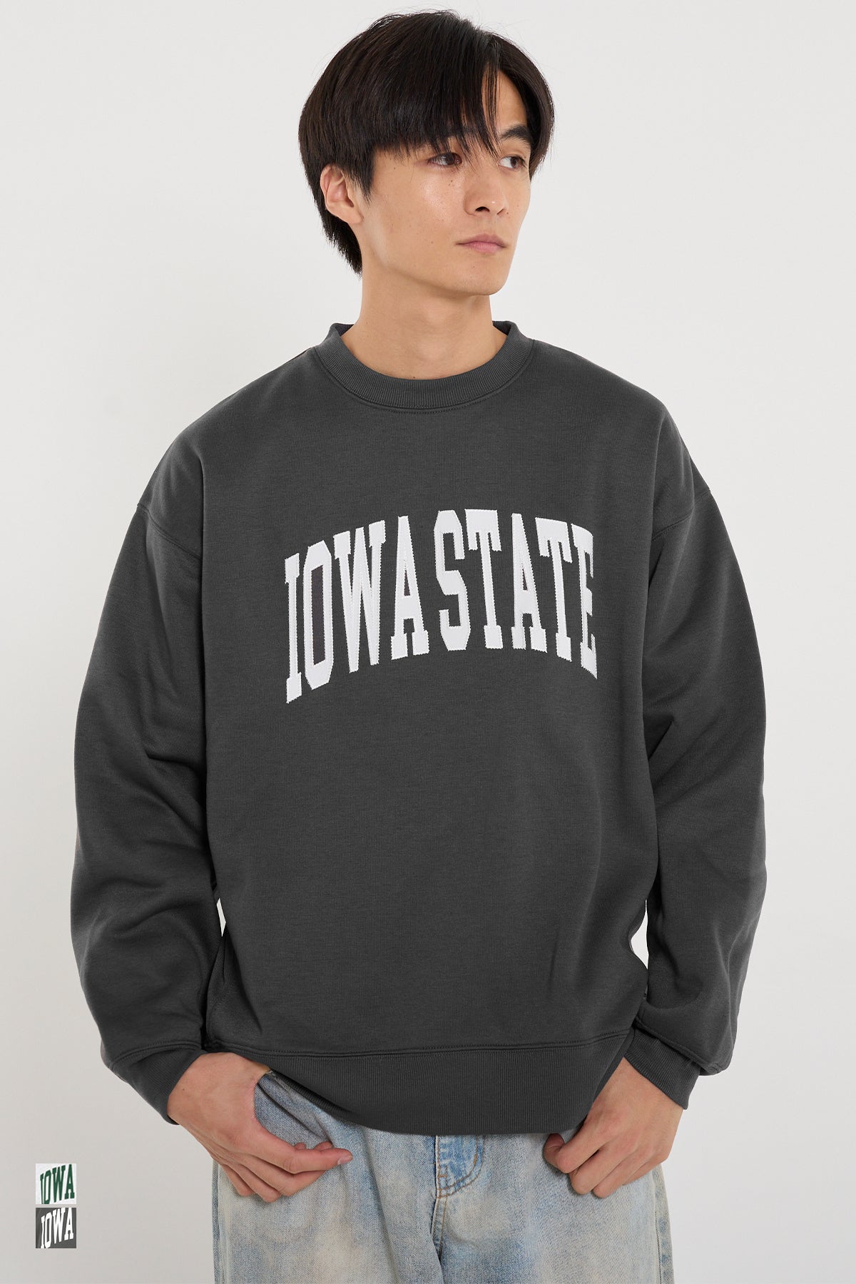 男裝磨毛LOGO長袖衛衣