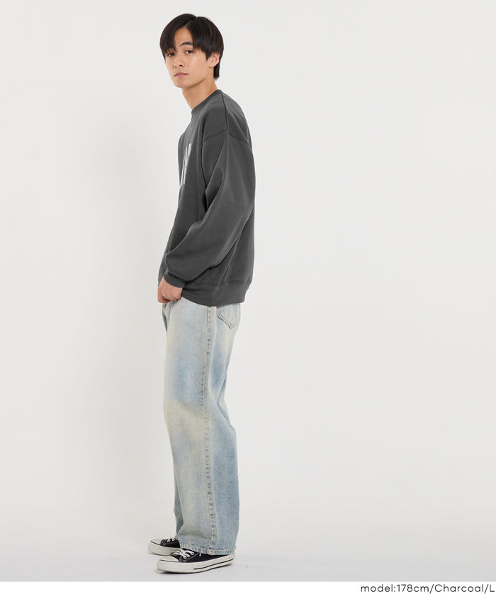 男裝磨毛LOGO長袖衛衣