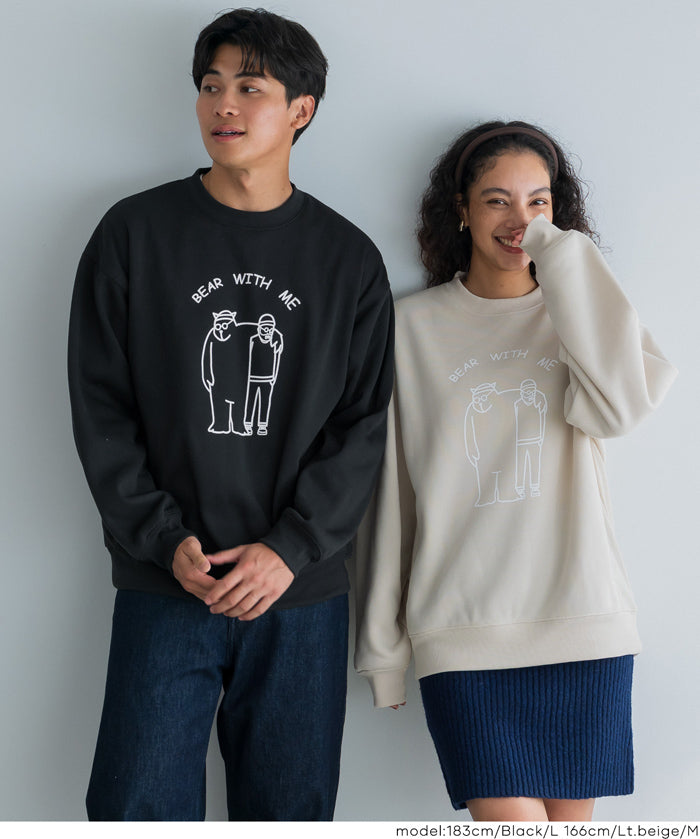 男裝磨毛朋友熊長袖衛衣 男女共用