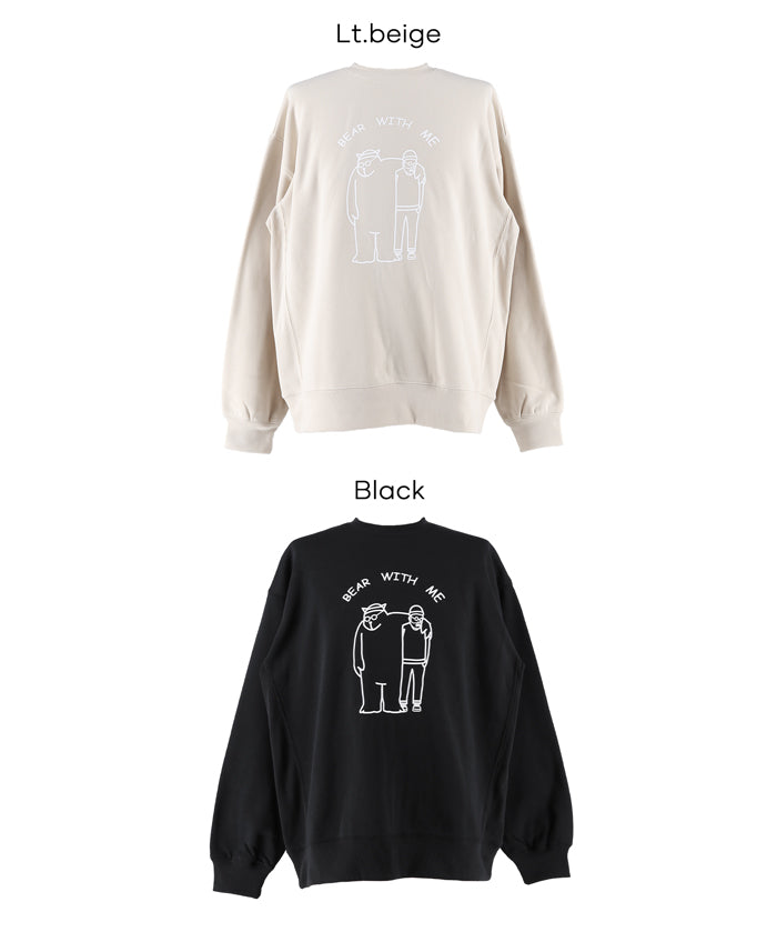 男裝磨毛朋友熊長袖衛衣 男女共用