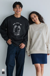 男裝磨毛朋友熊長袖衛衣 男女共用