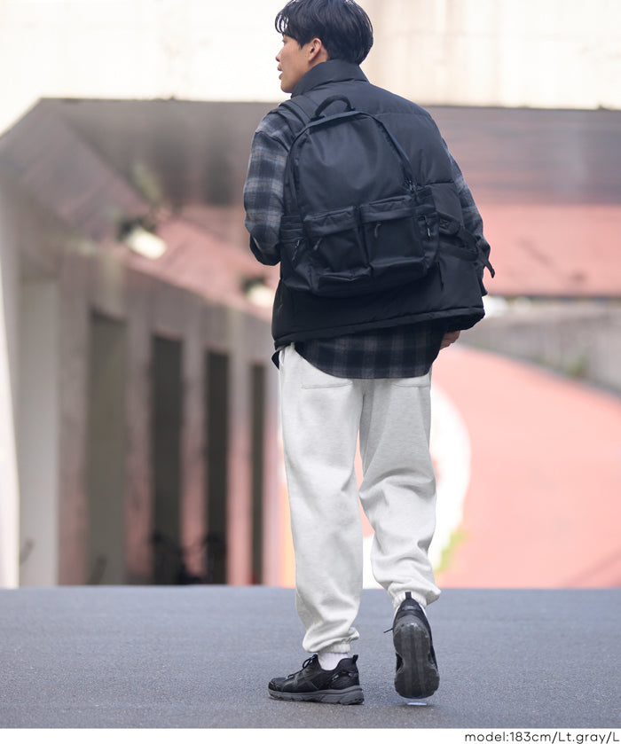 男裝磨毛縮口休閒長褲