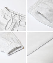 男裝磨毛縮口休閒長褲