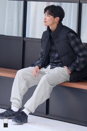 男裝磨毛縮口休閒長褲