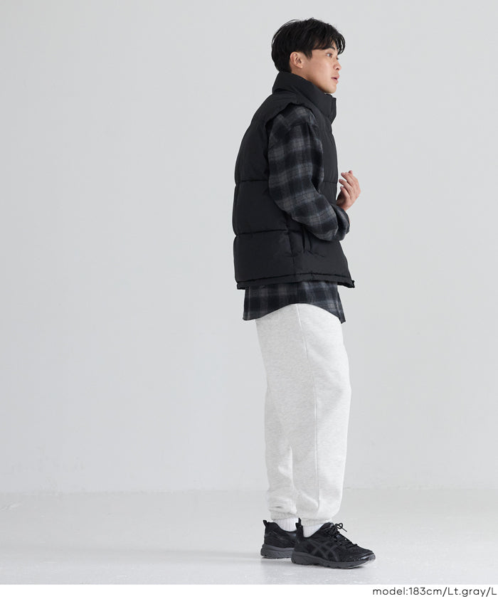 男裝磨毛縮口休閒長褲