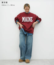 內加絨LOGO廓形圓領衛衣