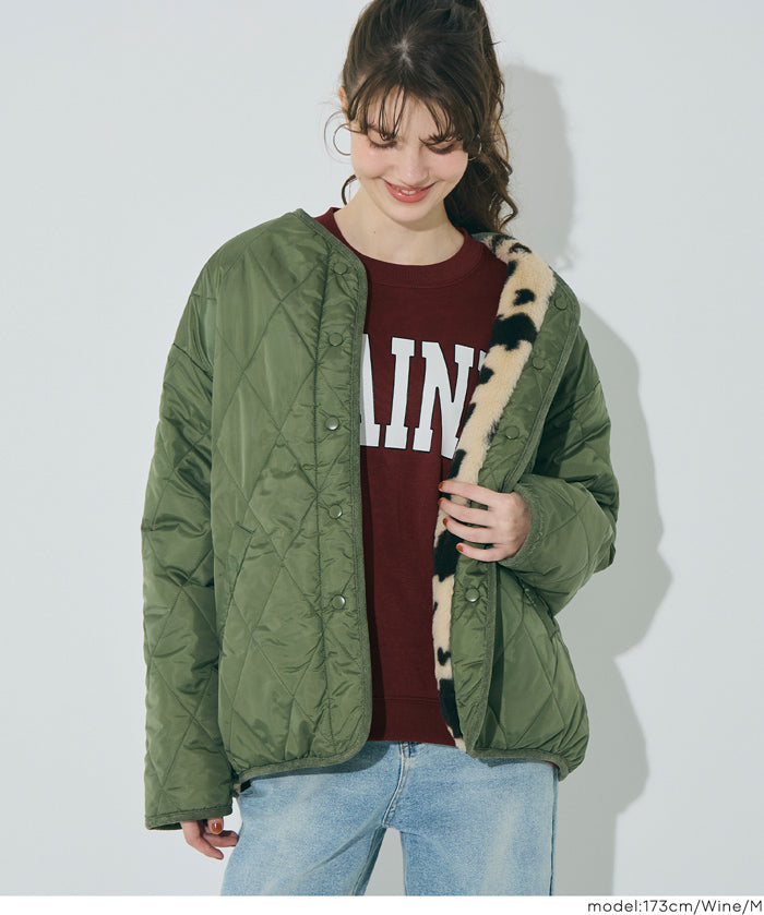 內加絨LOGO廓形圓領衛衣