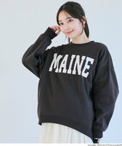 內加絨LOGO廓形圓領衛衣