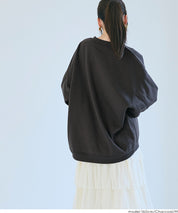 內加絨LOGO廓形圓領衛衣