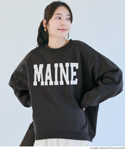 內加絨LOGO廓形圓領衛衣