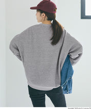 內加絨LOGO廓形圓領衛衣