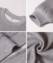 內加絨LOGO廓形圓領衛衣