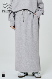 柔軟太空棉 休閒直筒半裙