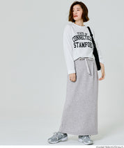 柔軟太空棉 休閒直筒半裙