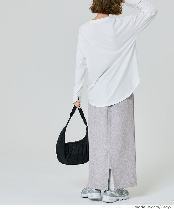 柔軟太空棉 休閒直筒半裙