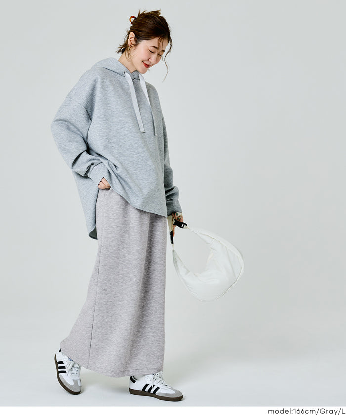 柔軟太空棉 休閒直筒半裙