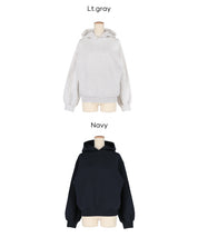 磨毛單色寬鬆連帽衛衣