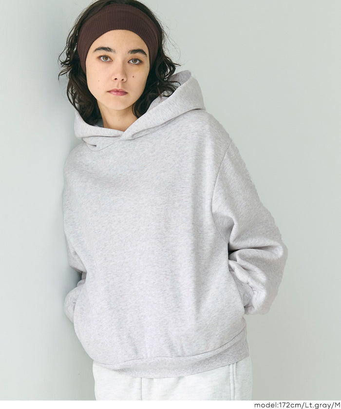 磨毛單色寬鬆連帽衛衣