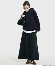 磨毛單色寬鬆連帽衛衣