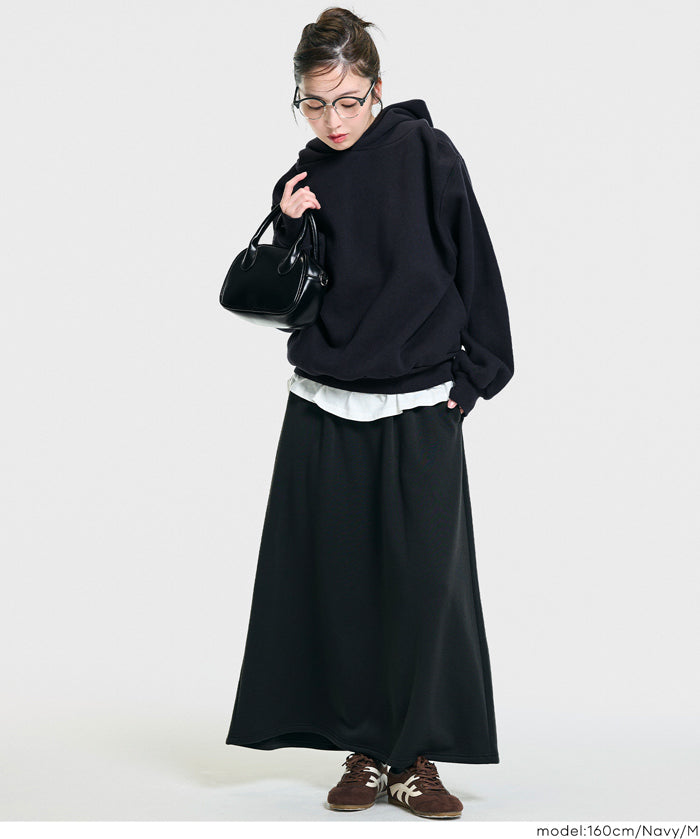 磨毛單色寬鬆連帽衛衣