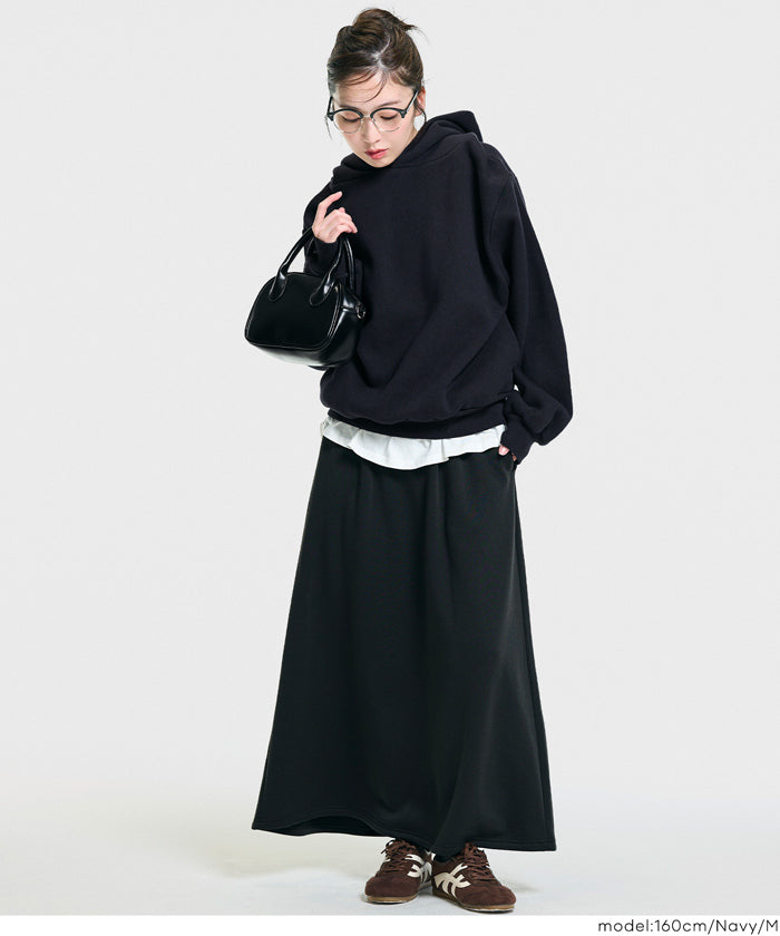 磨毛單色寬鬆連帽衛衣