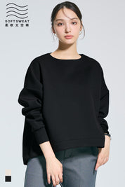 【柔軟太空棉】後面拉鍊長袖上衣