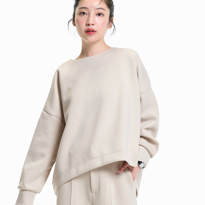 【柔軟太空棉】後面拉鍊長袖上衣