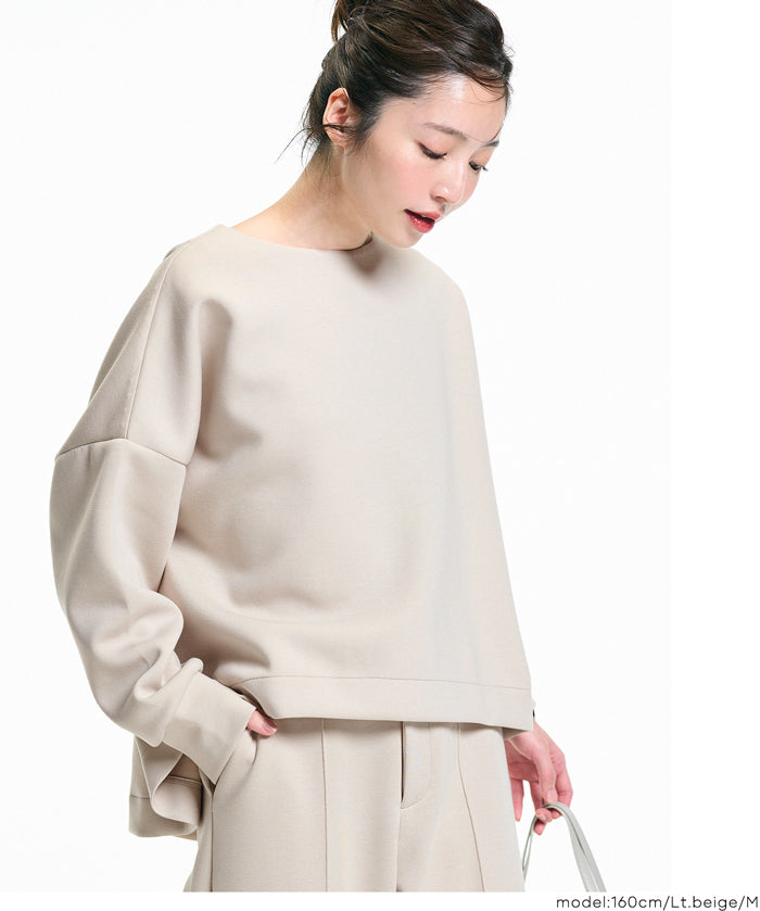 【柔軟太空棉】後面拉鍊長袖上衣