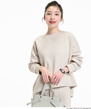 【柔軟太空棉】後面拉鍊長袖上衣