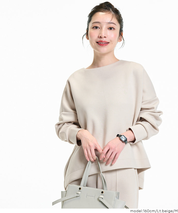 【柔軟太空棉】後面拉鍊長袖上衣