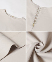 【柔軟太空棉】後面拉鍊長袖上衣