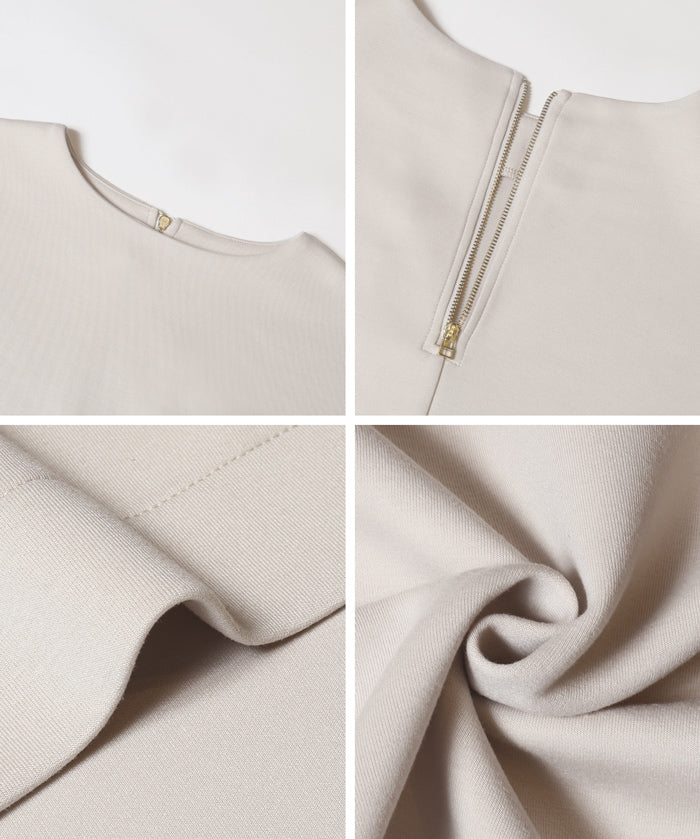 【柔軟太空棉】後面拉鍊長袖上衣