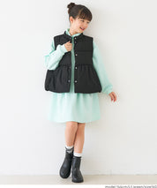 【柔軟太空棉】童裝運動風立領拼接洋裝