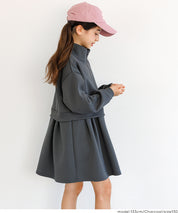 【柔軟太空棉】童裝運動風立領拼接洋裝