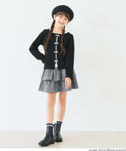 Cute children's long-sleeved top with a double-layered bow