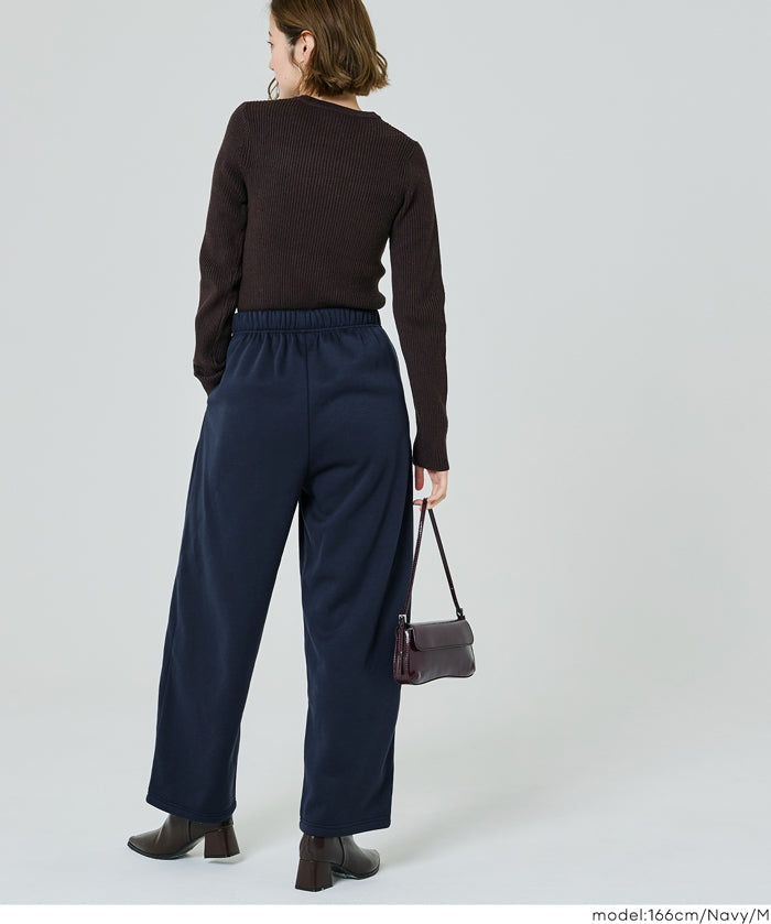 日系內加絨廓形直筒運動褲