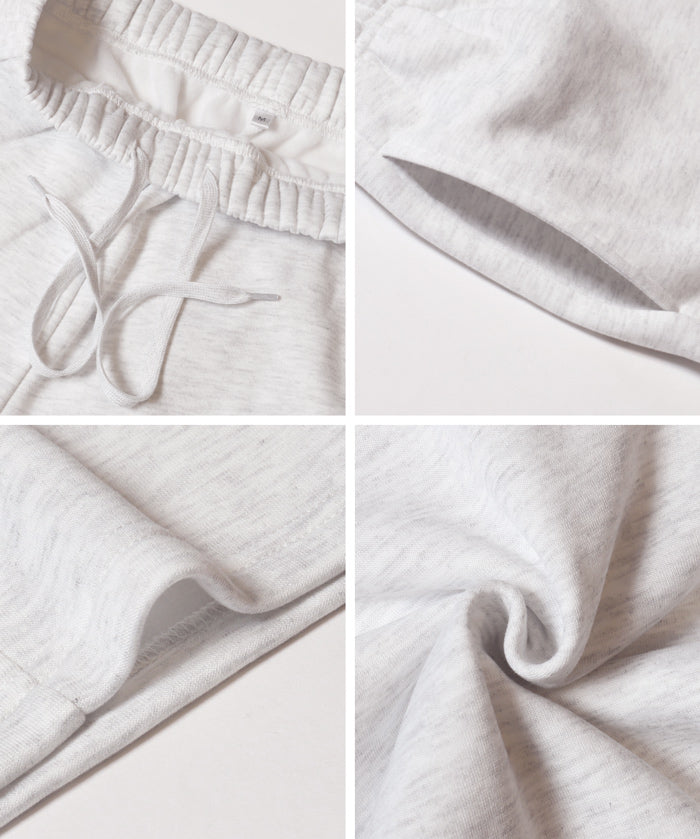 日系內加絨廓形直筒運動褲