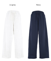 日系內加絨廓形直筒運動褲