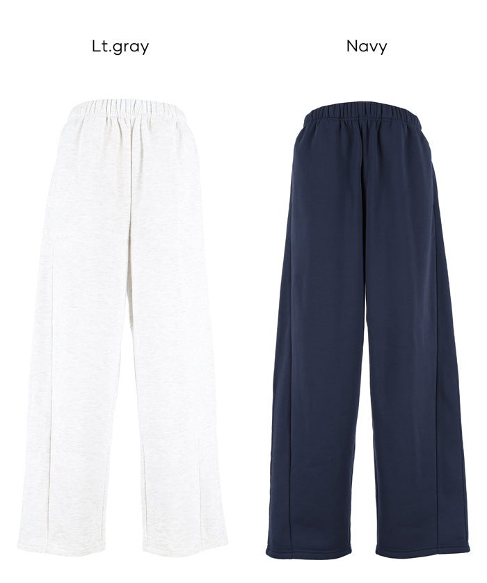 日系內加絨廓形直筒運動褲