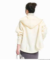 彈性太空棉拉鍊連帽外套