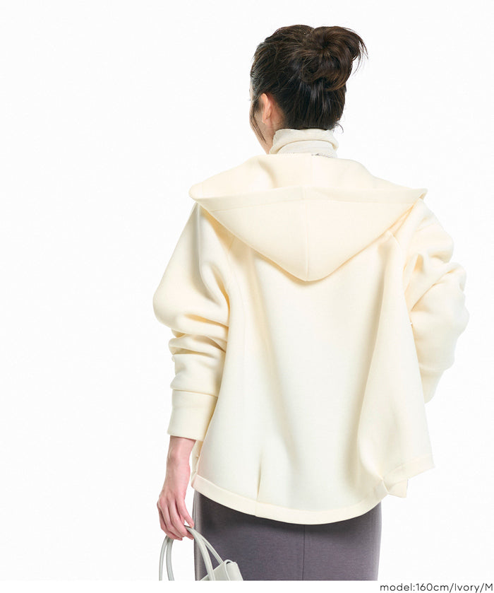 彈性太空棉拉鍊連帽外套