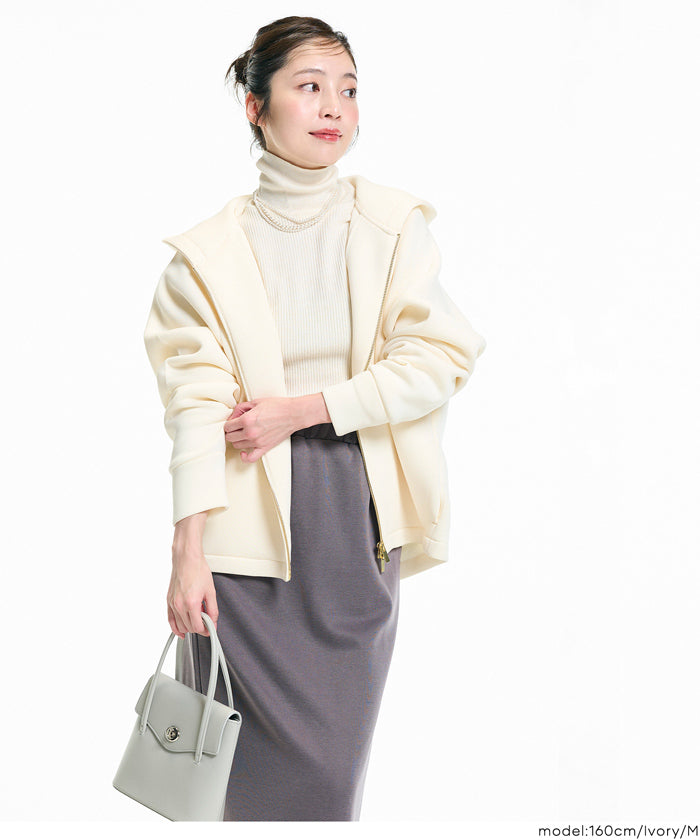 彈性太空棉拉鍊連帽外套