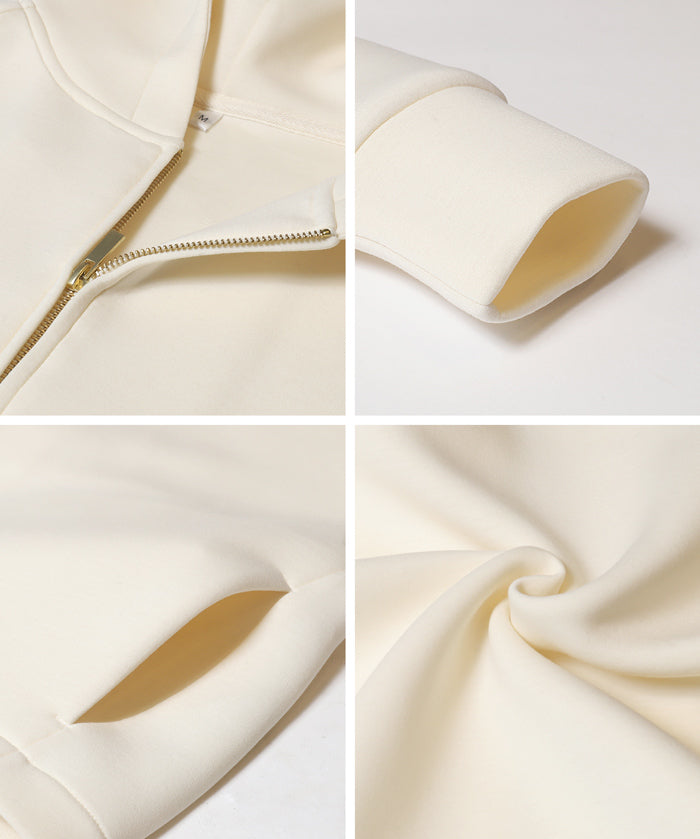 彈性太空棉拉鍊連帽外套