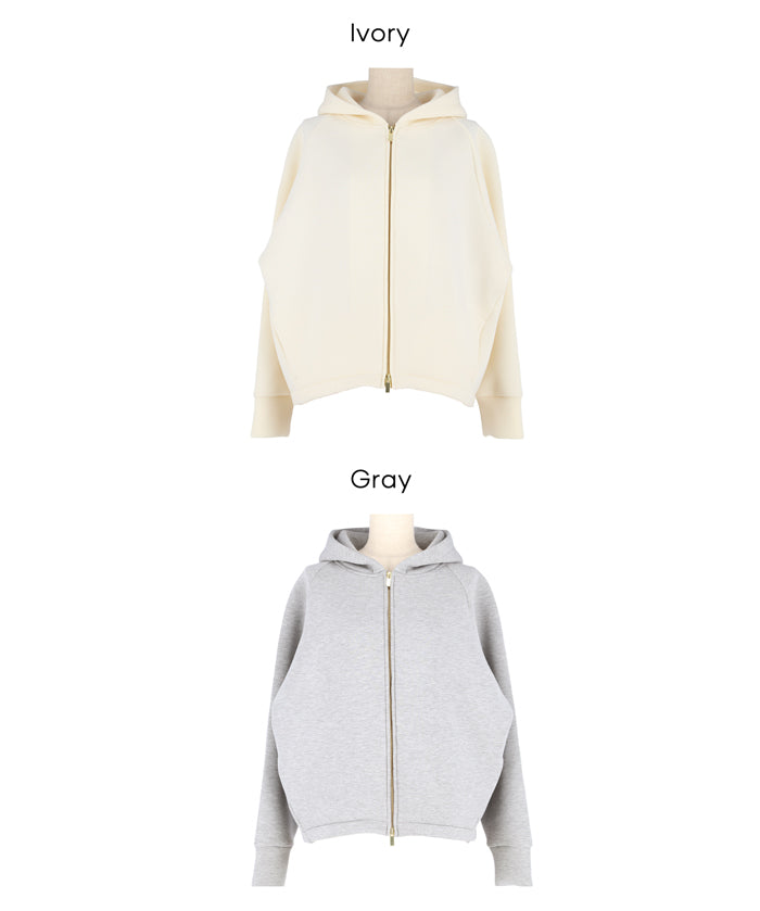 彈性太空棉拉鍊連帽外套