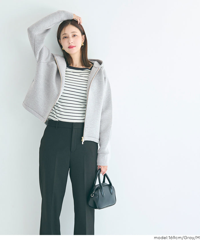 彈性太空棉拉鍊連帽外套