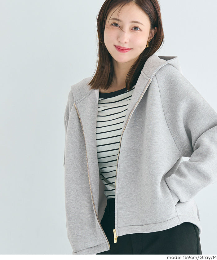 彈性太空棉拉鍊連帽外套