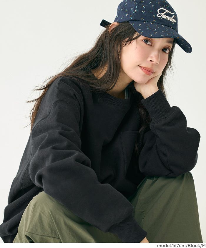 【重磅棉】磨毛胸前口袋長袖衛衣