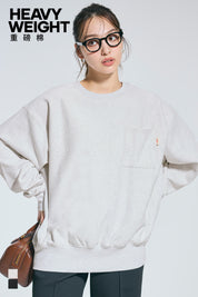 【重磅棉】磨毛胸前口袋長袖衛衣