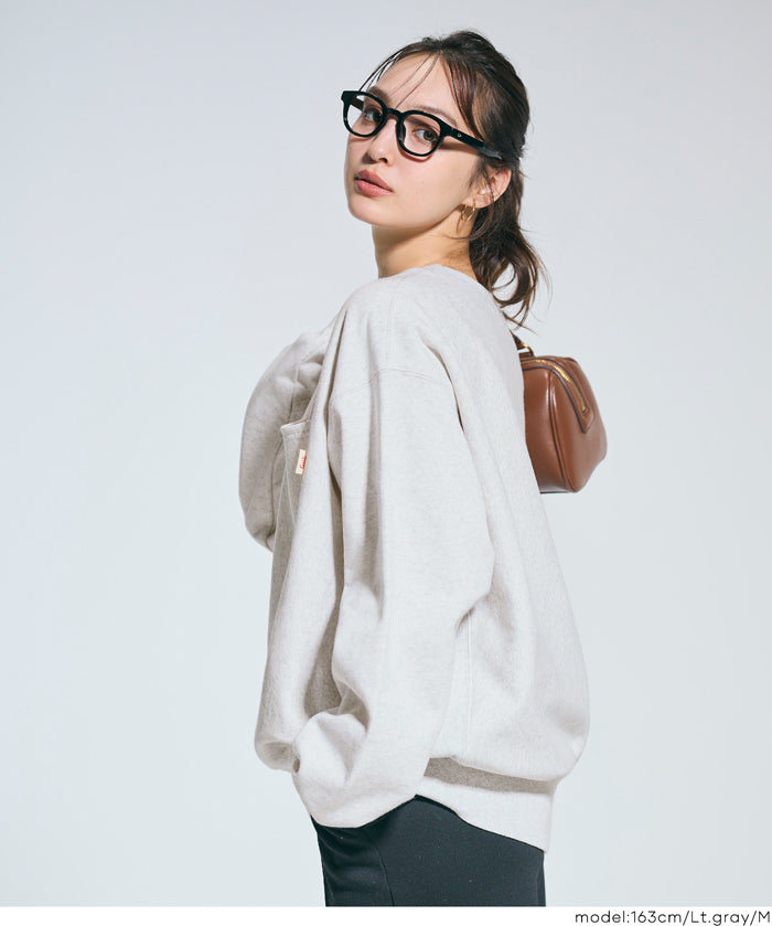 【重磅棉】磨毛胸前口袋長袖衛衣